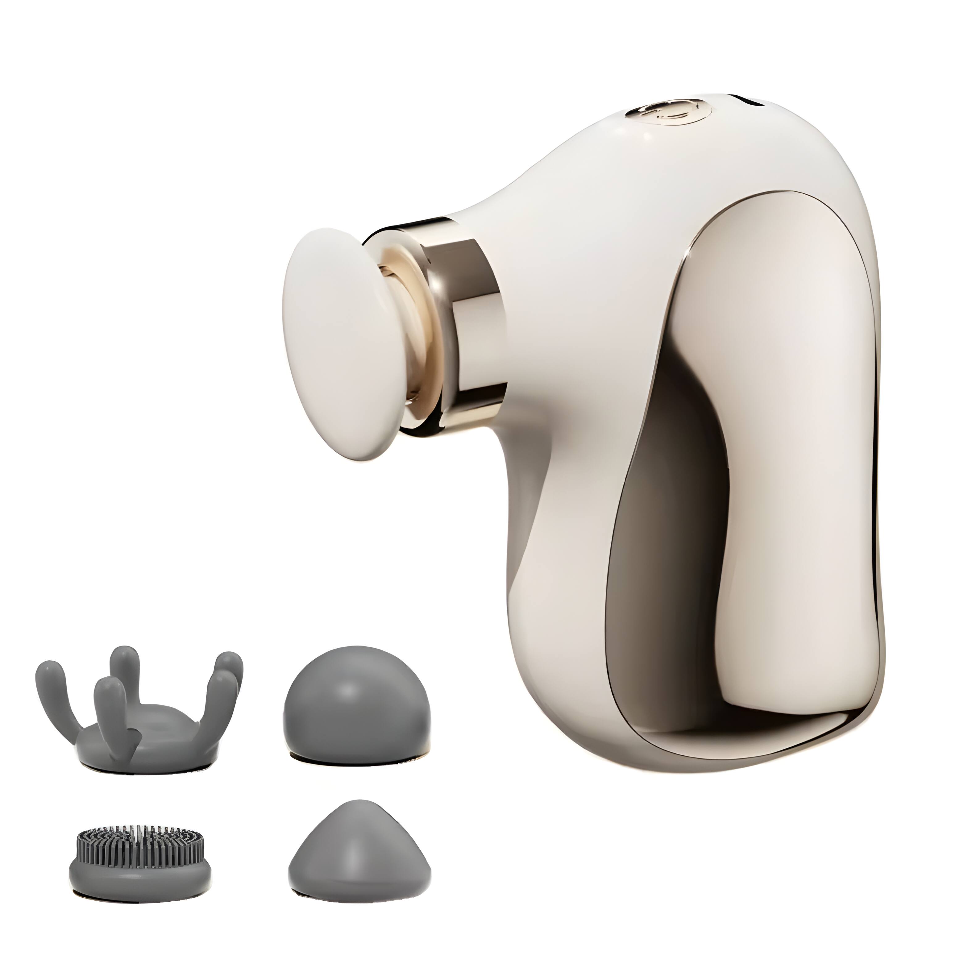 Front. Cluzine - Super Mini Handheld Fascia Gun Deep Tissue Massager for Sports Travel Daily Relief - Creamy Golden.