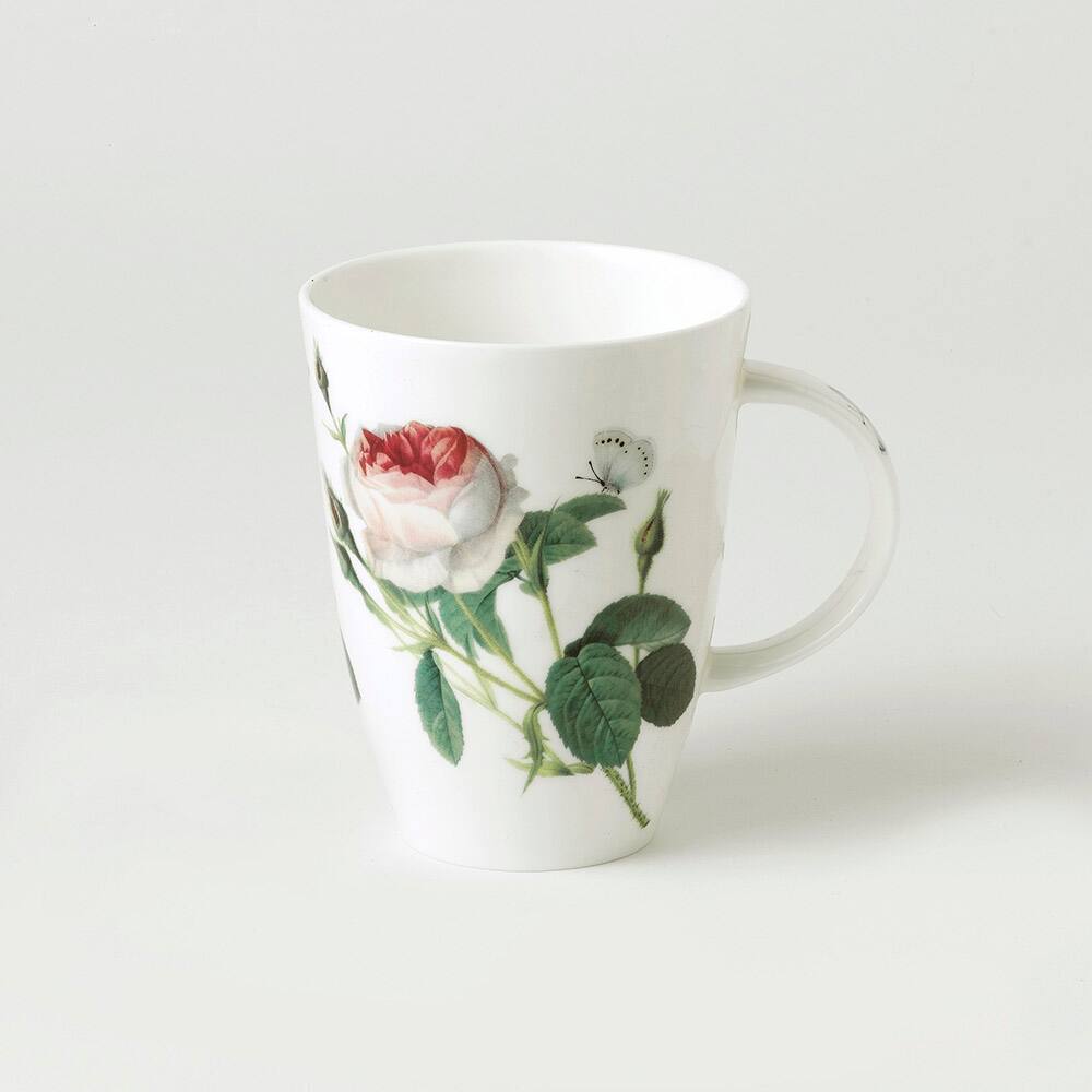 Angle. Jiallo - Roy Kirkham LOUISE MUG-PALACE GARDEN, Set of 6, Bone China Ceramic, Made in England - Mutli color.