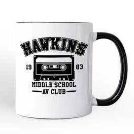 OrnamentallyYou - Hawkins Middle School AV Club Mug, Funny Gift for Daughter and Son - White