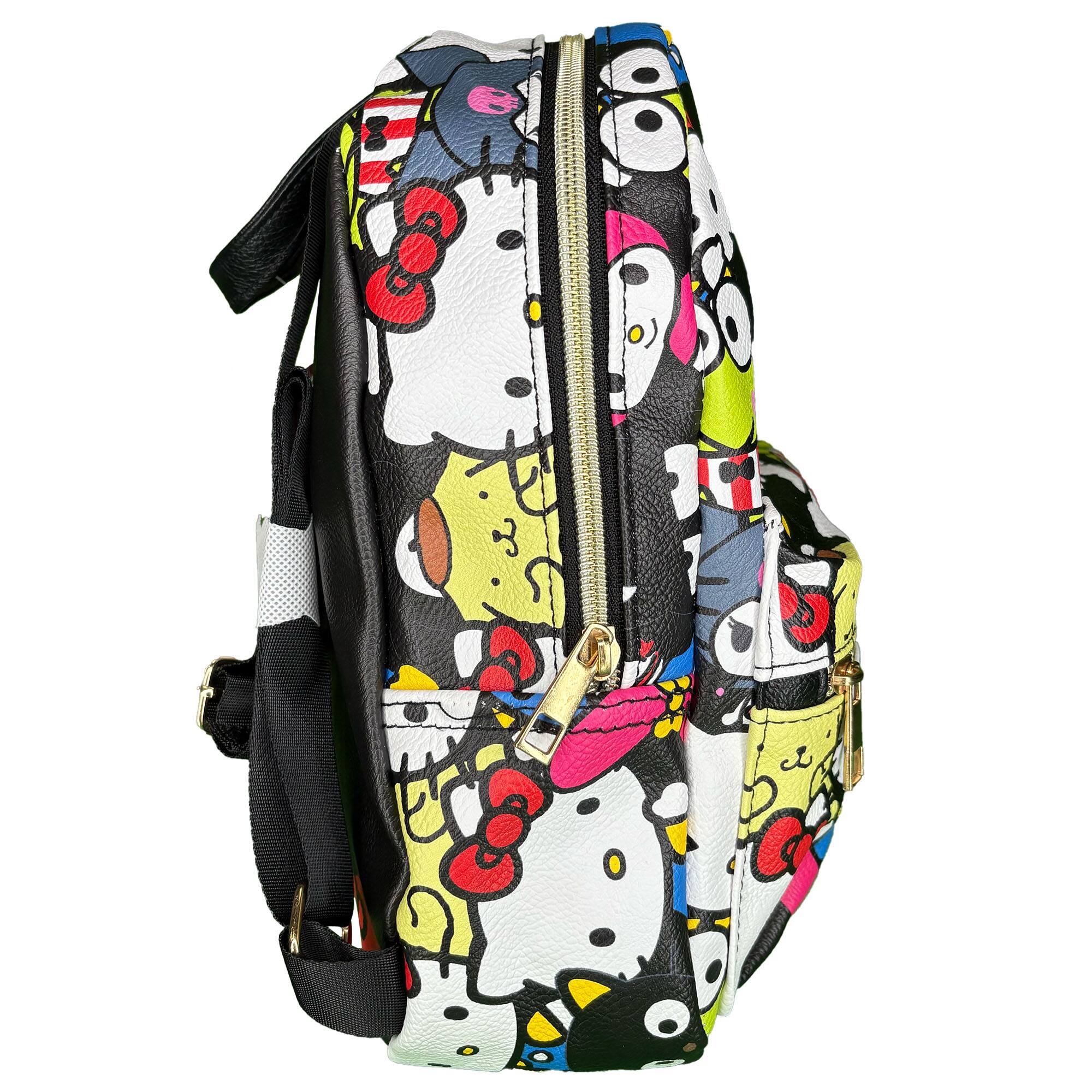 Alt View 2. UPD - Hello Kitty and Friends 10" Faux Leather Mini Backpack - A Cute and Compact Companion for Young Hearts! - Multicolored.