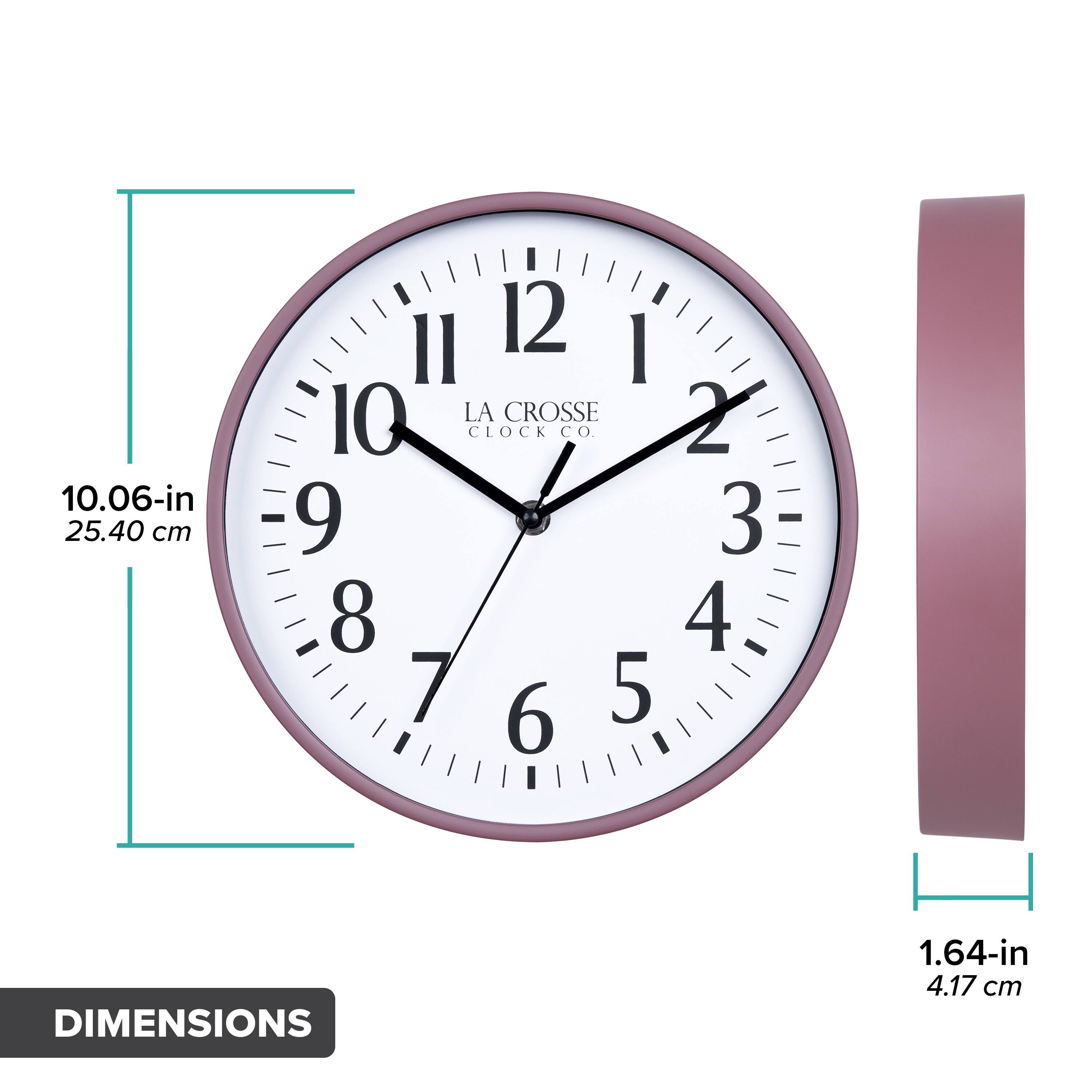 10.06-in 25.40 cm  
1.64-in 4.17 cm  
LA CROSSE CLOCK CO.  
DIMENSIONS