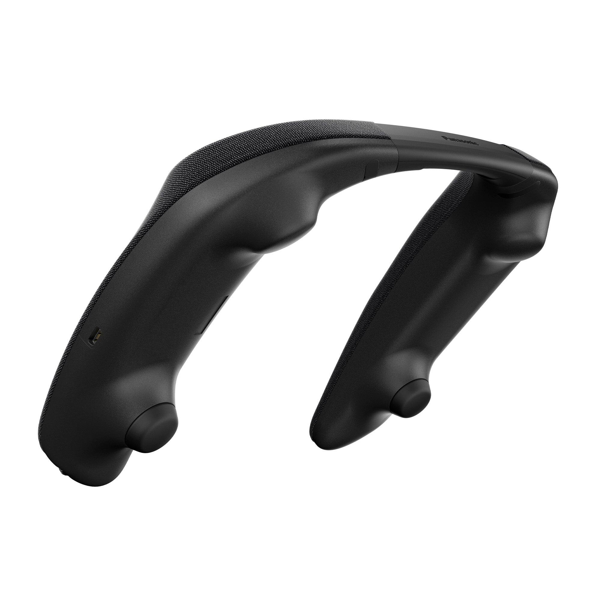 Alt View 2. Panasonic - SoundSlayer™ Wireless Wearable Gaming Speaker with HDMI and Bluetooth - BLACK.