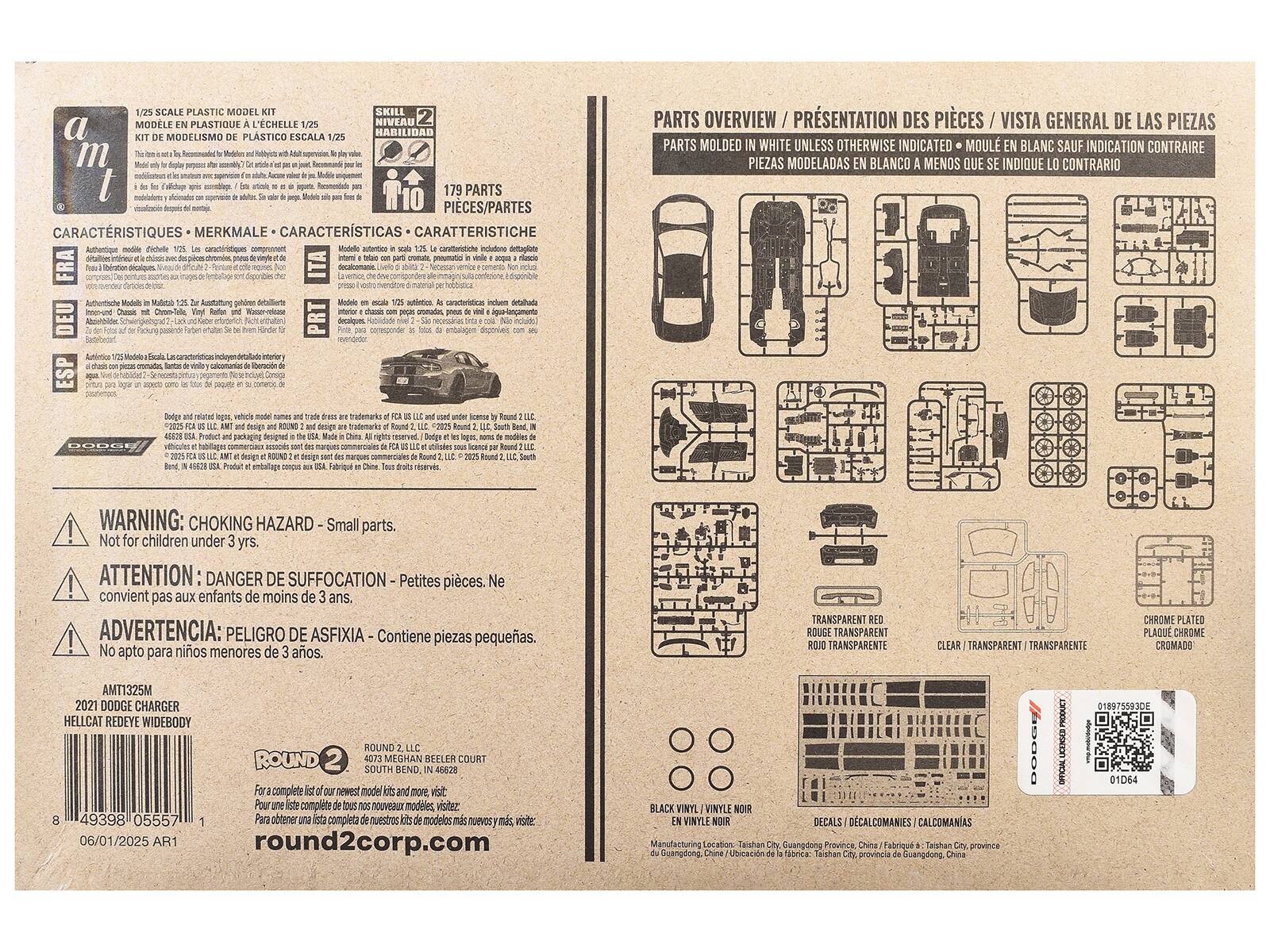 1/25 SCALE PLASTIC MODEL KIT  
MODEL EN PLASTIQUE À L'ÉCHELLE 1/25  
KIT DE MODELSMO ESCALA 1/25  

This kit is not recommended for children under 3 years.  
Ce kit n'est pas recommandé pour les enfants de moins de 3 ans.  
Este kit no está recomendado para niños menores de 3 años.  

SKILL LEVEL 2  
NIVEAU 2  
HABILIDAD 2  
HABILIDAD 2  

CARACTERISTIQUES • MERKMALE • CARACTERÍSTICAS • CARATTERISTICHE  
Authentique modèle à l'échelle 1/25. Les caractéristiques comprennent:  
Authentique Modelo a escala 1/25. Las características incluyen:  
Authentique Modell auf 1/25. Die Merkmale umfassen:  
Authentico modello a scala 1/25. Le caratteristiche includono:  

- 179 parts  
- 179 piezas  
- 179 Teile  
- 179 pe