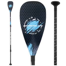 SereneLife - SLPADDLE10 Adjustable SUP Paddle, 3-Piece Mix Carbonfiber, Lightweight, Includes Carrying Bag - Blue