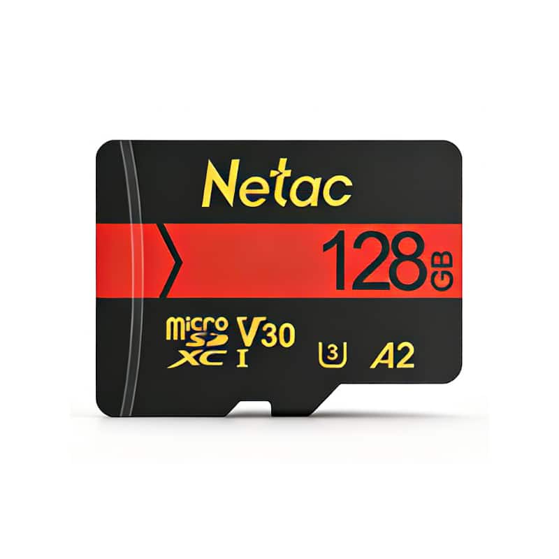Netac - P500 128GB microSDXC U3 A2 V30 High-Speed Memory Card for DJI, GoPro & 4K Action Cameras