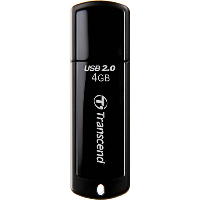 Transcend - JETFLASH 350/370 - USB FLASH DRIVE - 4GB - USB TYPE-A; USB 2.0 - SPORTING A CLAS - Black