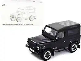 Land Rover Defender 90 Works V8 Black "70th Edition" 1/18 Diecast Model Car by LCD Models