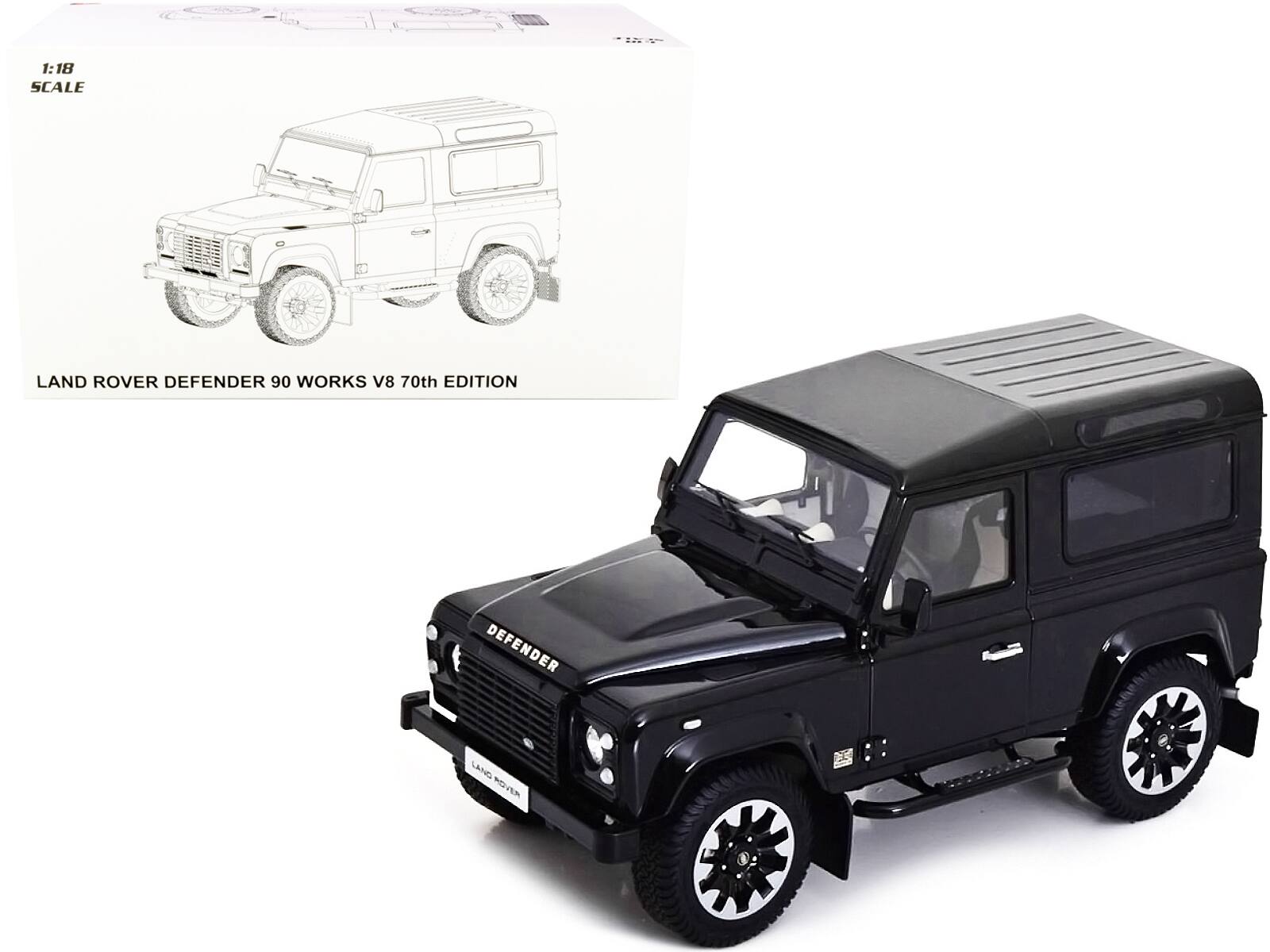 1:18 SCALE LAND ROVER DEFENDER 90 WORKS V8 70th EDITION