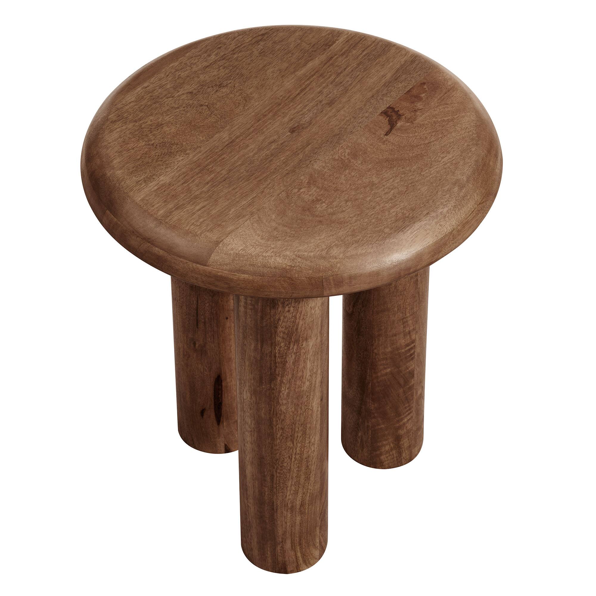 Alt View 2. Modway - Mavina Mango Wood Side Table by Modway - Walnut.