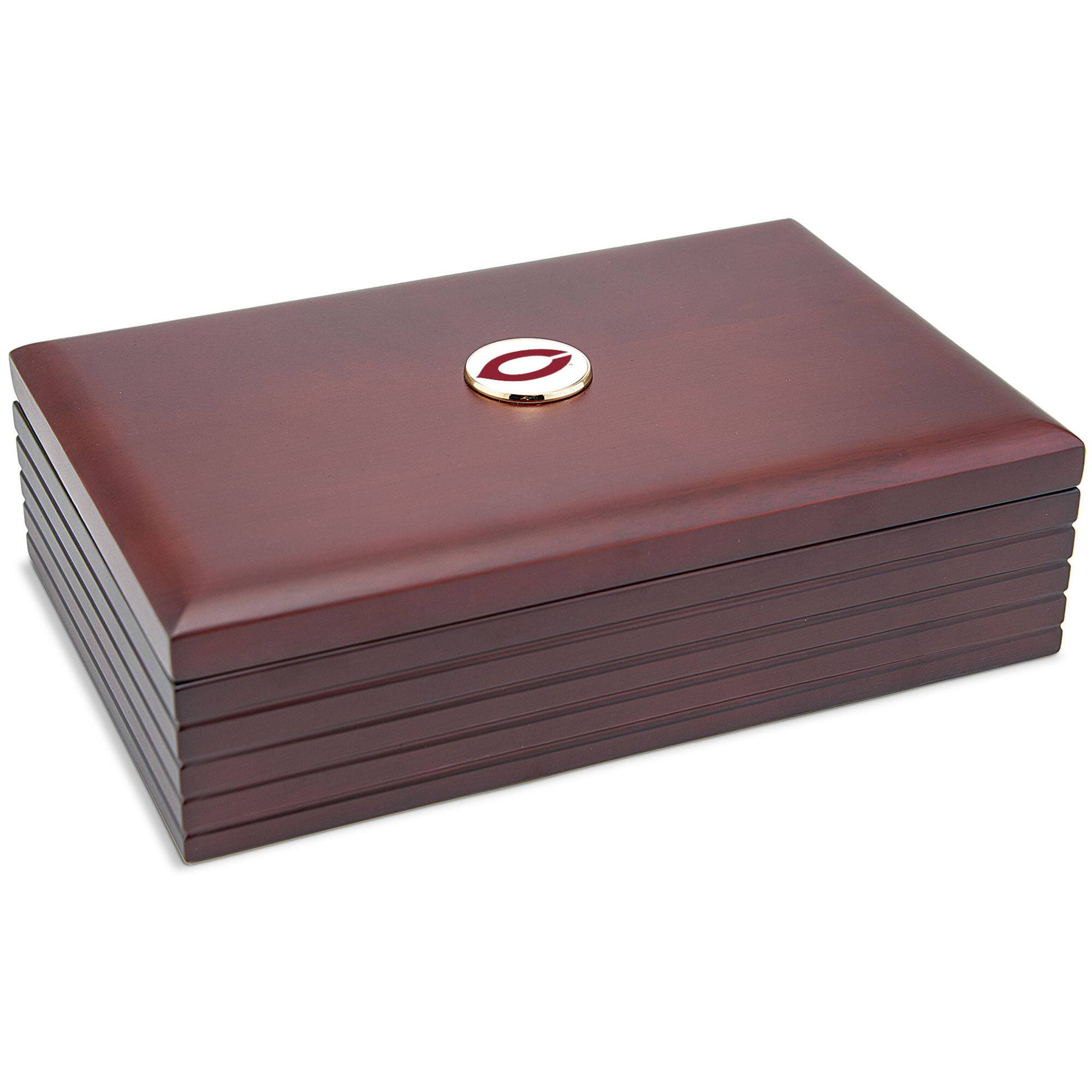 Front. Jardine - Brown UChicago Maroons 9'' x 6'' Team Rosewood Desk Box - Brown.