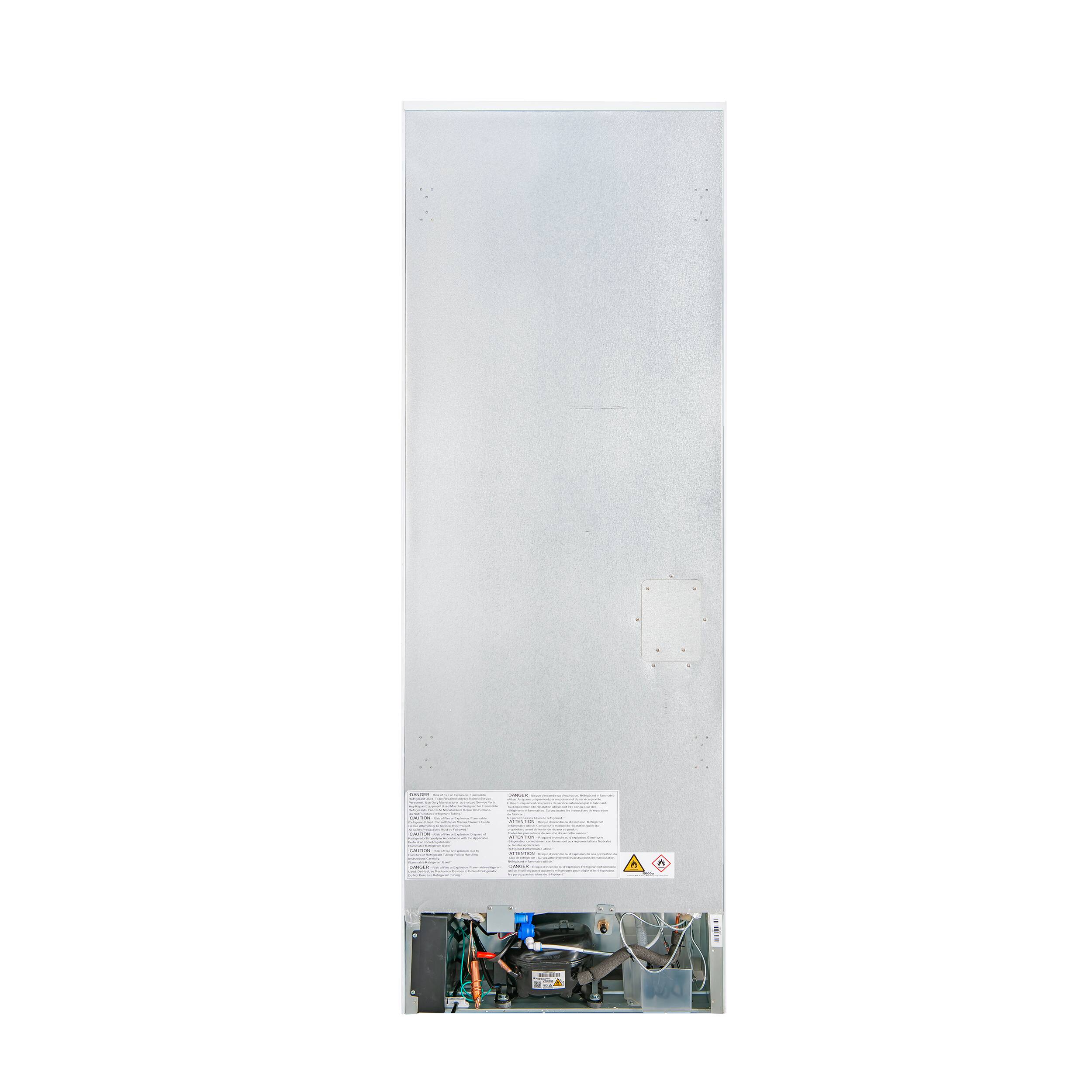 Back. Forno Appliances - Custodia 10.3 Cu. Ft. 24" Counter-Depth Bottom Freezer Refrigerator with Left-Hinge Door and Total No Frost - White - White.
