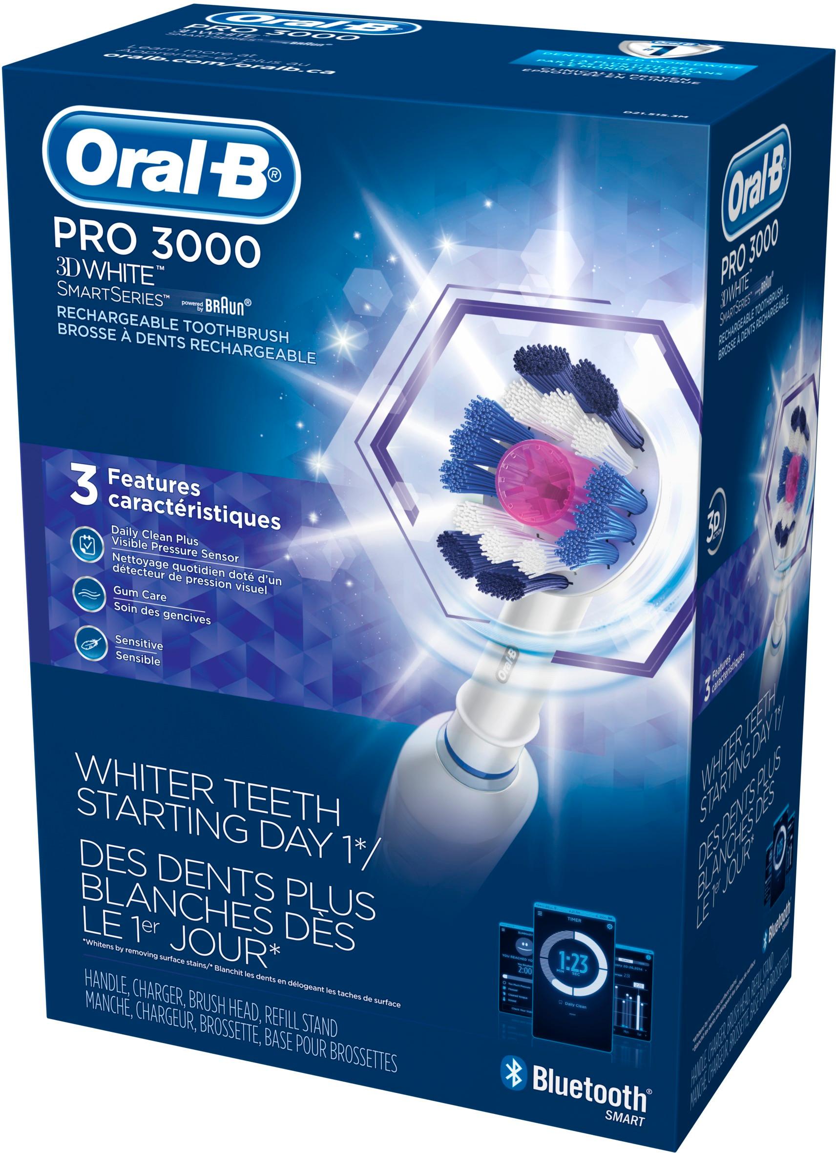 terugtrekken Vertrek naar liberaal Oral-B SmartSeries Pro 3000 Connected Electric Toothbrush White PC3000 -  Best Buy