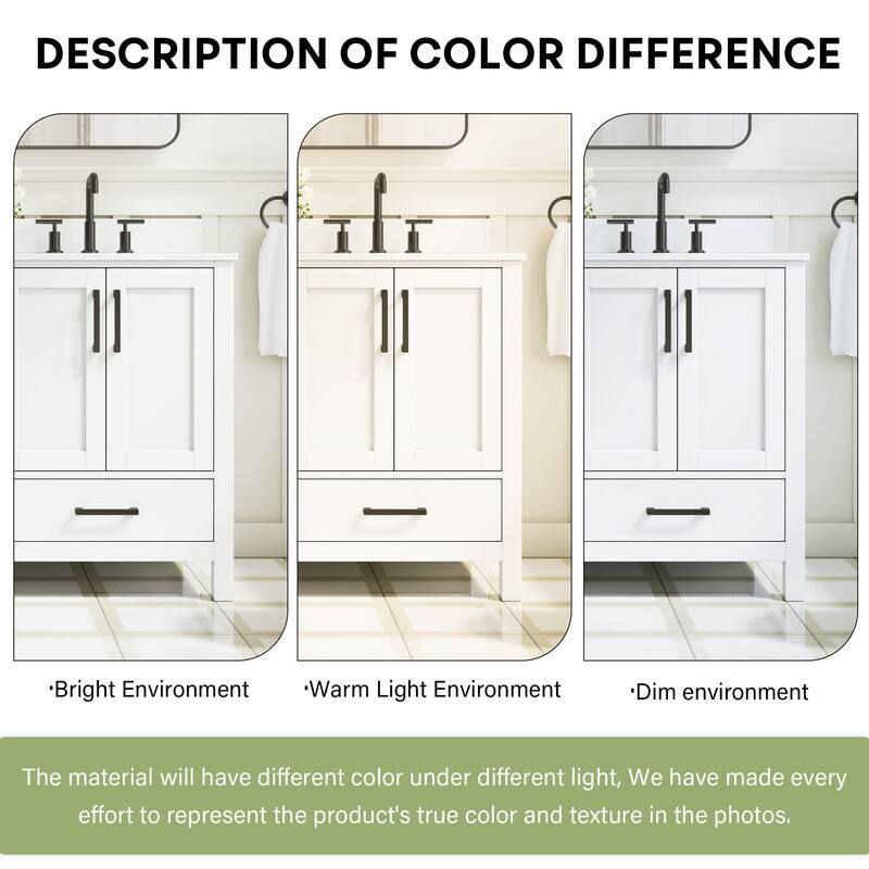 DESCRIPTION OF COLOR DIFFERENCE

Bright Environment * Warm Light Environment * Dim environment

The material will have different color under different light, We have made every effort to represent the product's true color and texture in the photos.