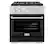 Front. ZLINE - ZLINE 30" Paramount Dual Fuel Range with 4 Burners and Convection Oven (SDR-BLM-30) - White.
