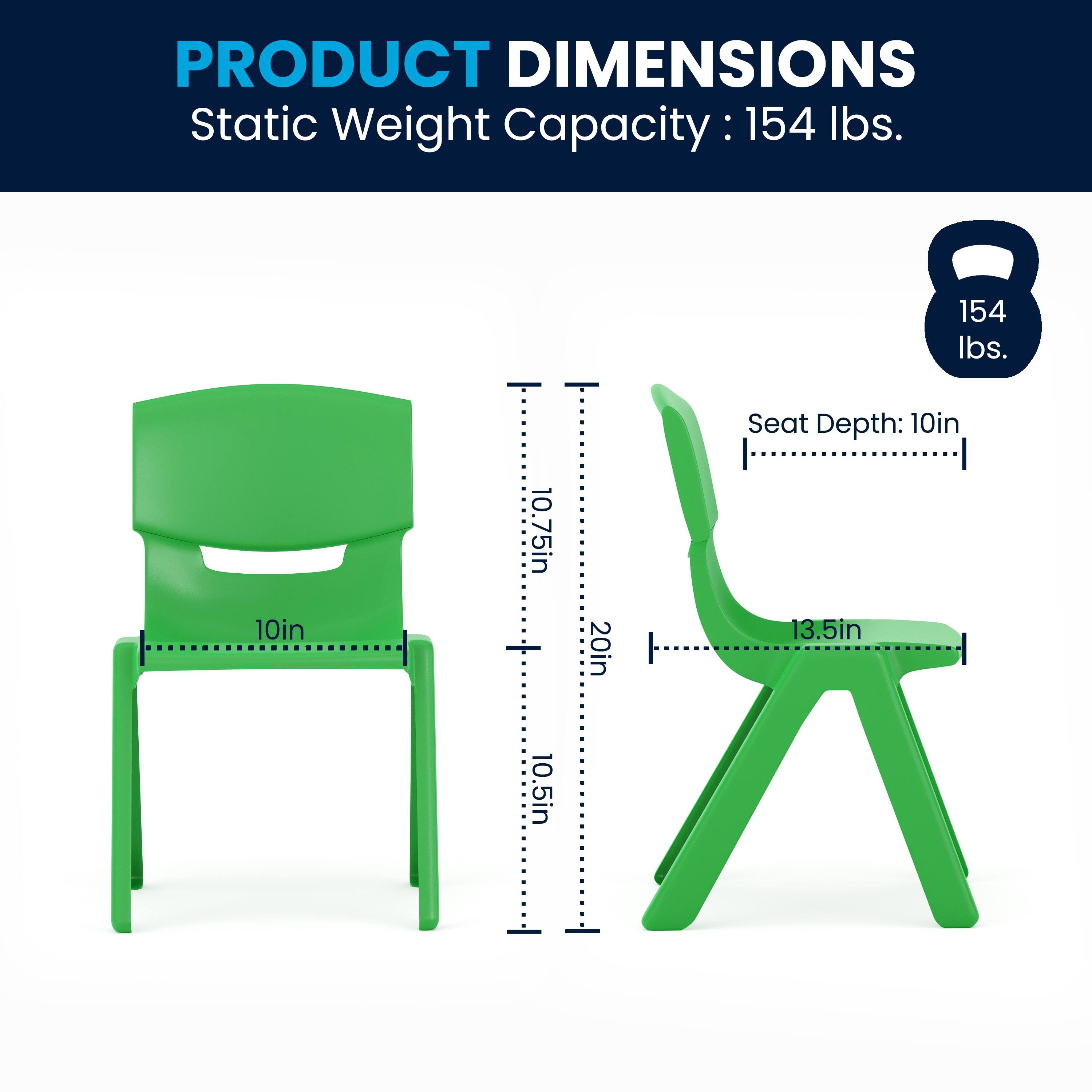 PRODUCT DIMENSIONS  
Static Weight Capacity: 154 lbs.  
Seat Depth: 10in  
10in  
10.75in  
20in  
13.5in  
10.5in