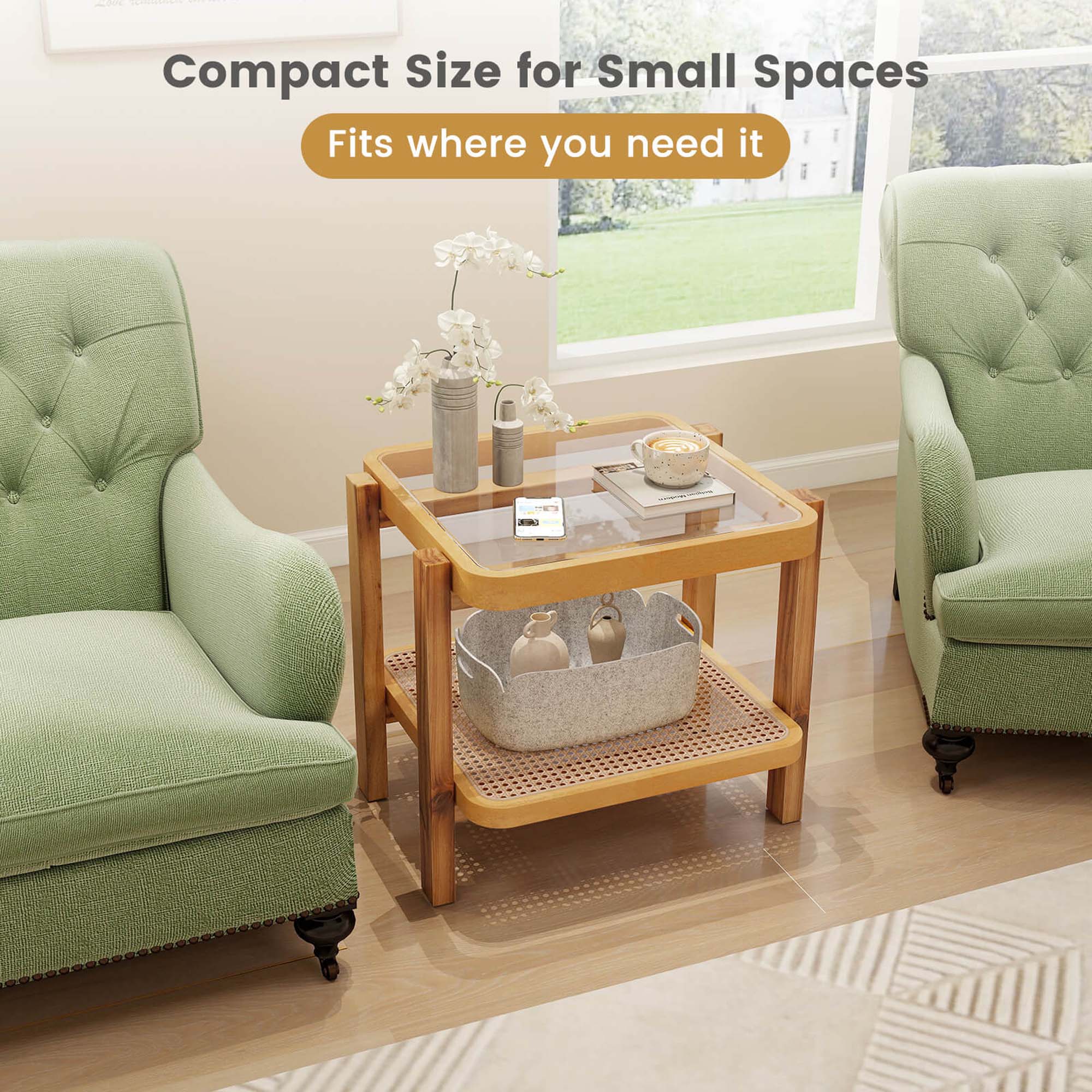 Compact Size for Small Spaces Fits where you need it.