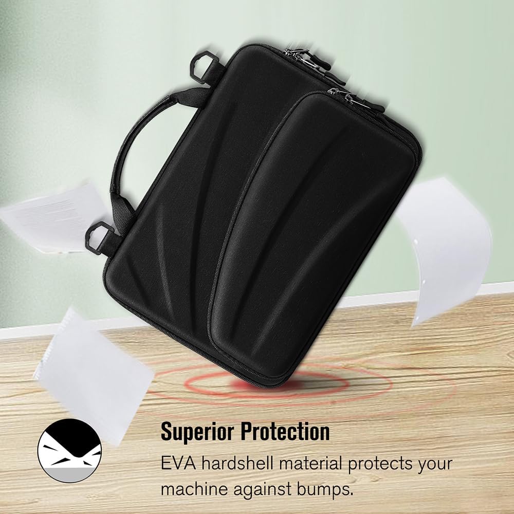 Superior Protection  
EVA hardshell material protects your machine against bumps.