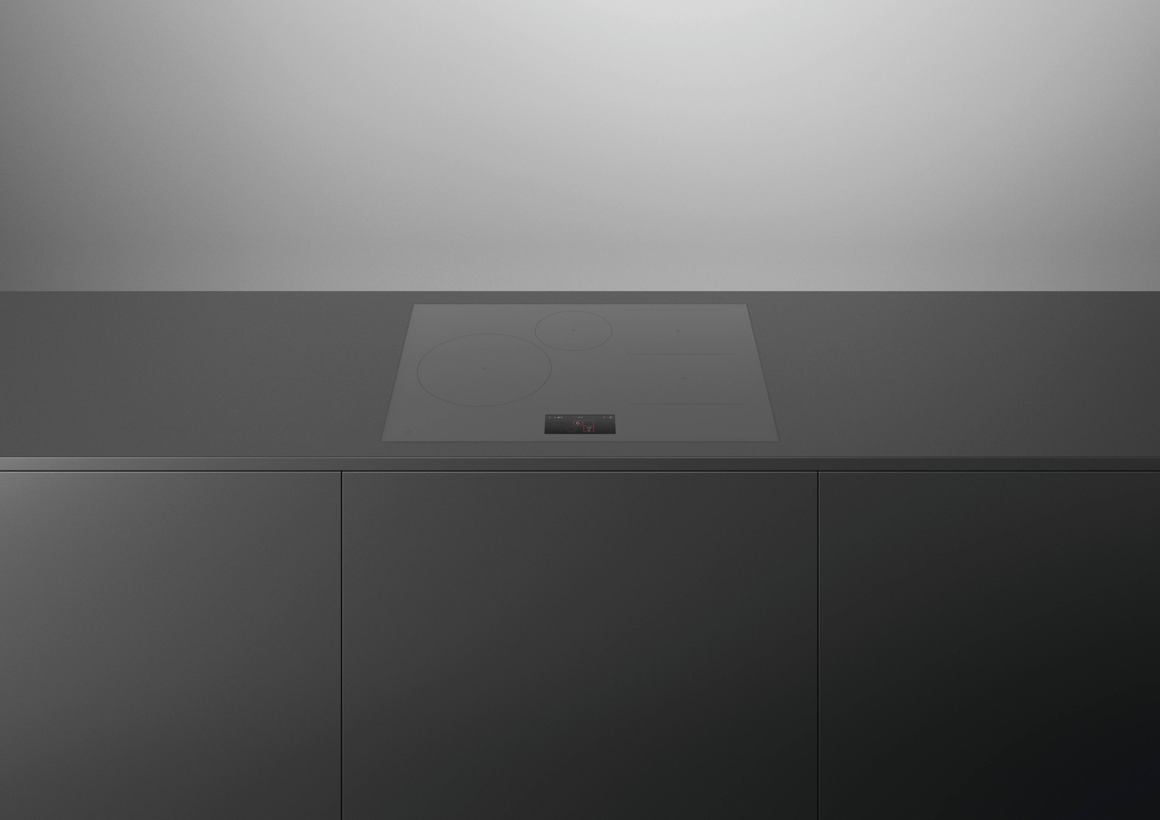 Alt View 14. Fisher & Paykel - 30" Primary Modular Induction Built-in Electric Cooktop, 4 Zones with SmartZone - Grey.