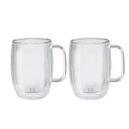 ZWILLING - Sorrento Plus 2-pc Double-Wall Glass Latte Mug Set - Clear