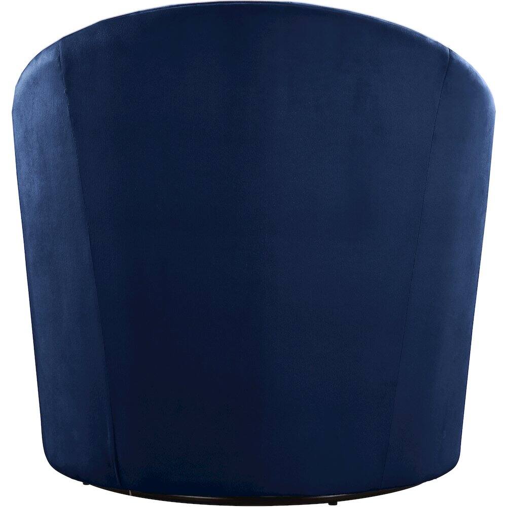 Alt View 1. Meridian Furniture - Alessio Navy Velvet Accent Chair - Blue.