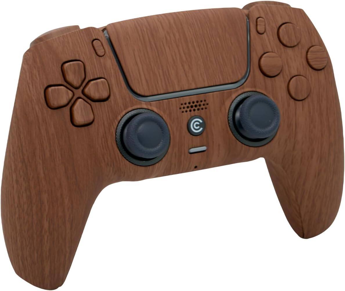 Left. Custom Controllerzz - Custom Wireless Controller for PS5 - Wood & Wood Inserts.