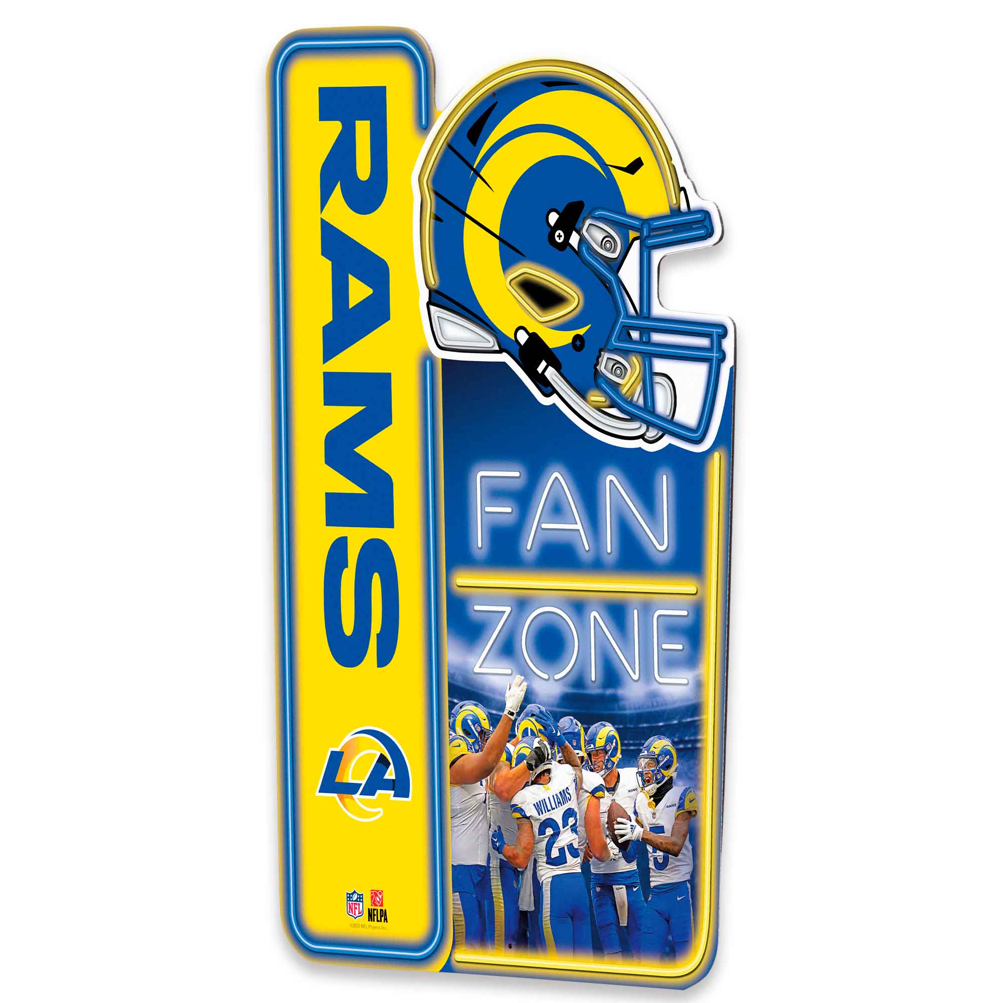 RAMS FAN ZONE  
LA  
WILLIAMS 23  
NFLPA