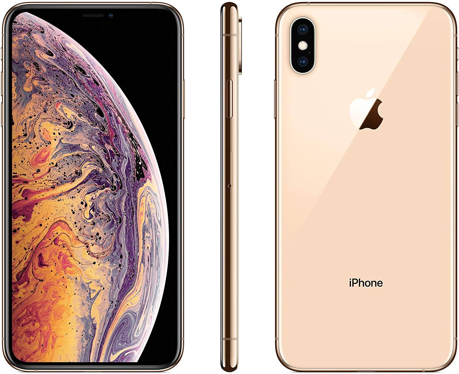 Front. Apple - iPhone XS Max A1921 (Fully Unlocked) 256GB - Gold.
