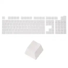 Unique Bargains - 108 Keys Pudding Keycaps Set OEM Profile 60 Percent ABS for Mechanical Keyboard Layout, Double Shot - Cream White