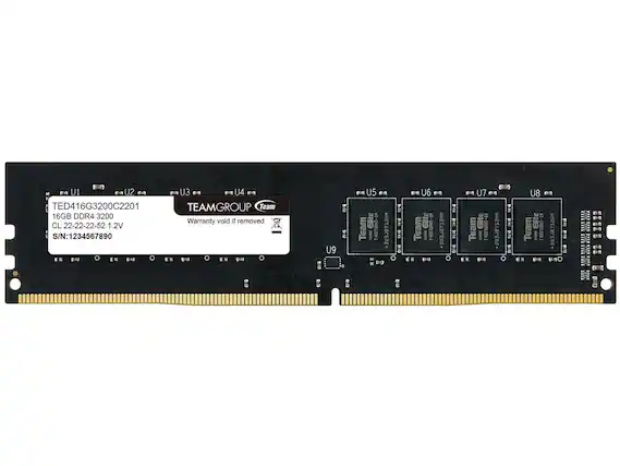 TED416G3200C2201
16GB DDR4 3200
CL 22-22-22-52 1.2V
S/N: 1234567890
TEAMGROUP
Team
Warranty void if removed
Elite 405128HT-2
Team 144 WHETLBrER
Elite 14051287-24
Team HHK MHG4CBLEWG
Elite T405128-24
Team 1004E D03J8712HM
Elite T405128-24
Team 15056 D43J8712HM