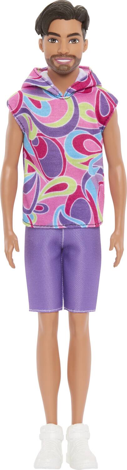 Ken Mattel Barbie Ken Fashionista Doll, Brunette with Totally Hair