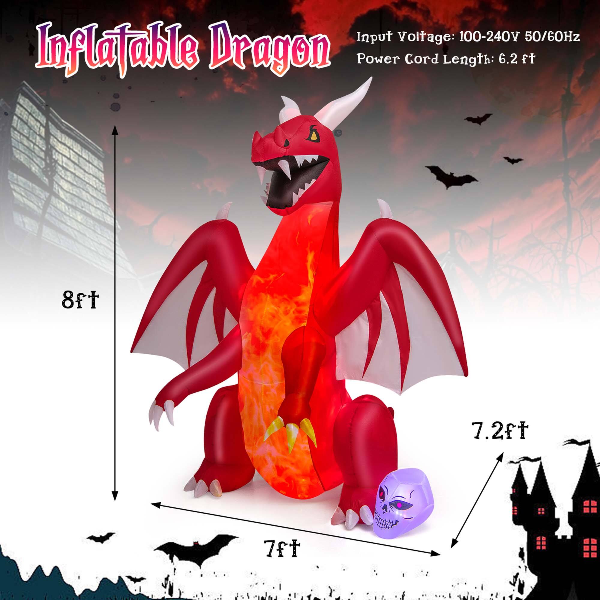 Input Voltage: 100-240V 50/60Hz Inflatable Dragon Power Cord Length: 6.2 ft 8 ft 7.2 ft 7 ft