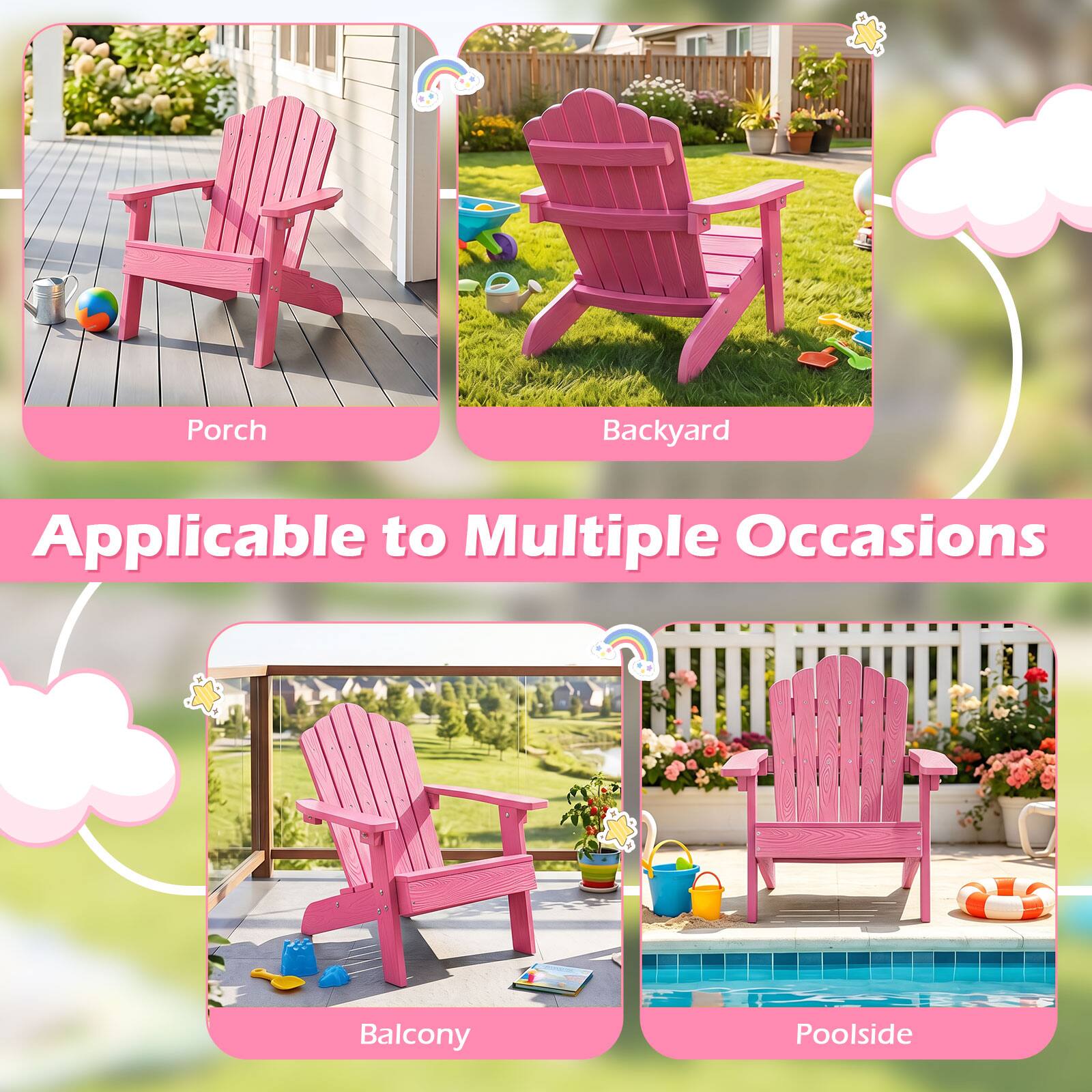 Porch Backyard Applicable to Multiple Occasions Balcony Poolside