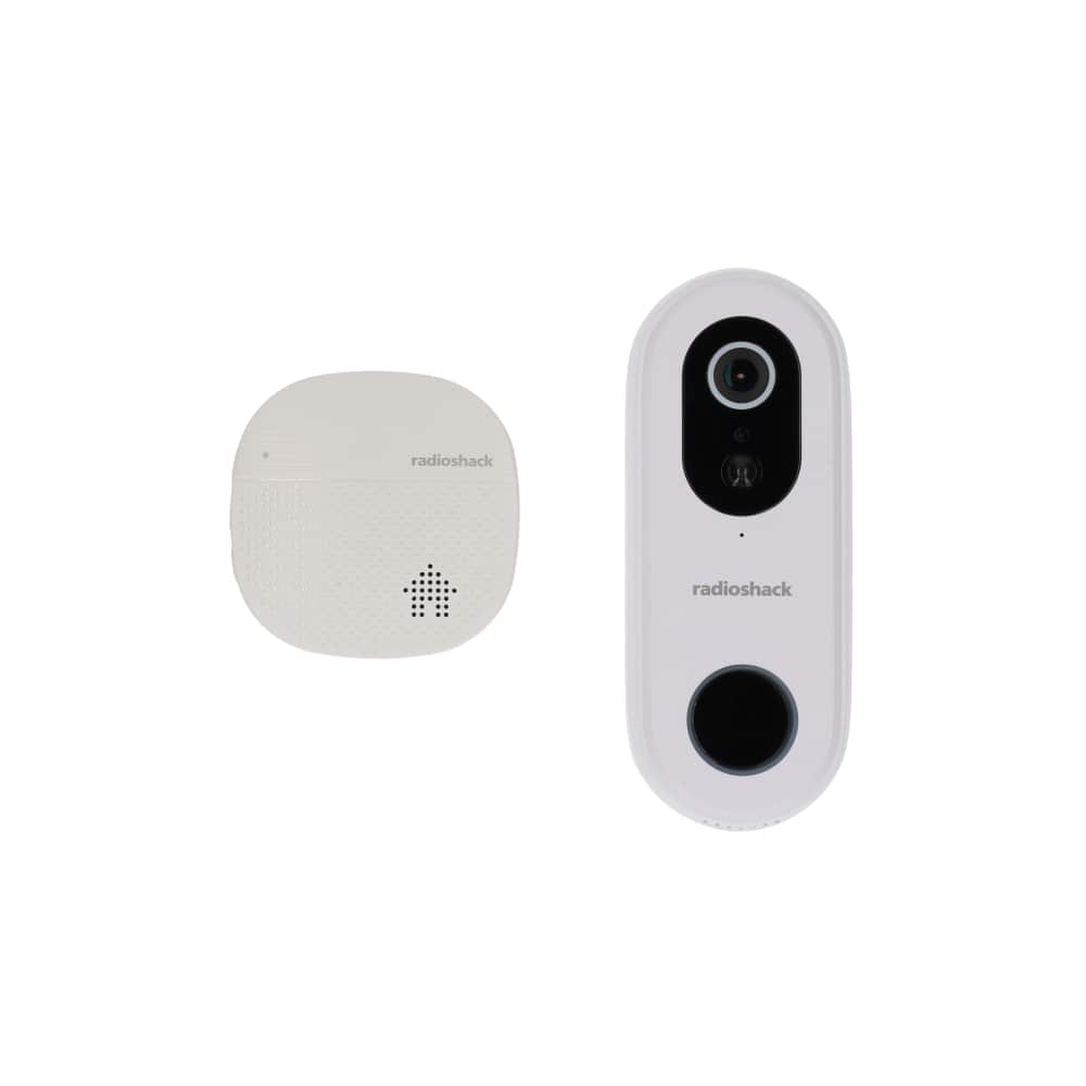 RadioShack - Video Doorbell - 3MP HD, Weatherproof, Two-Way Audio, Remote Wake-Up, Human Movement Detection