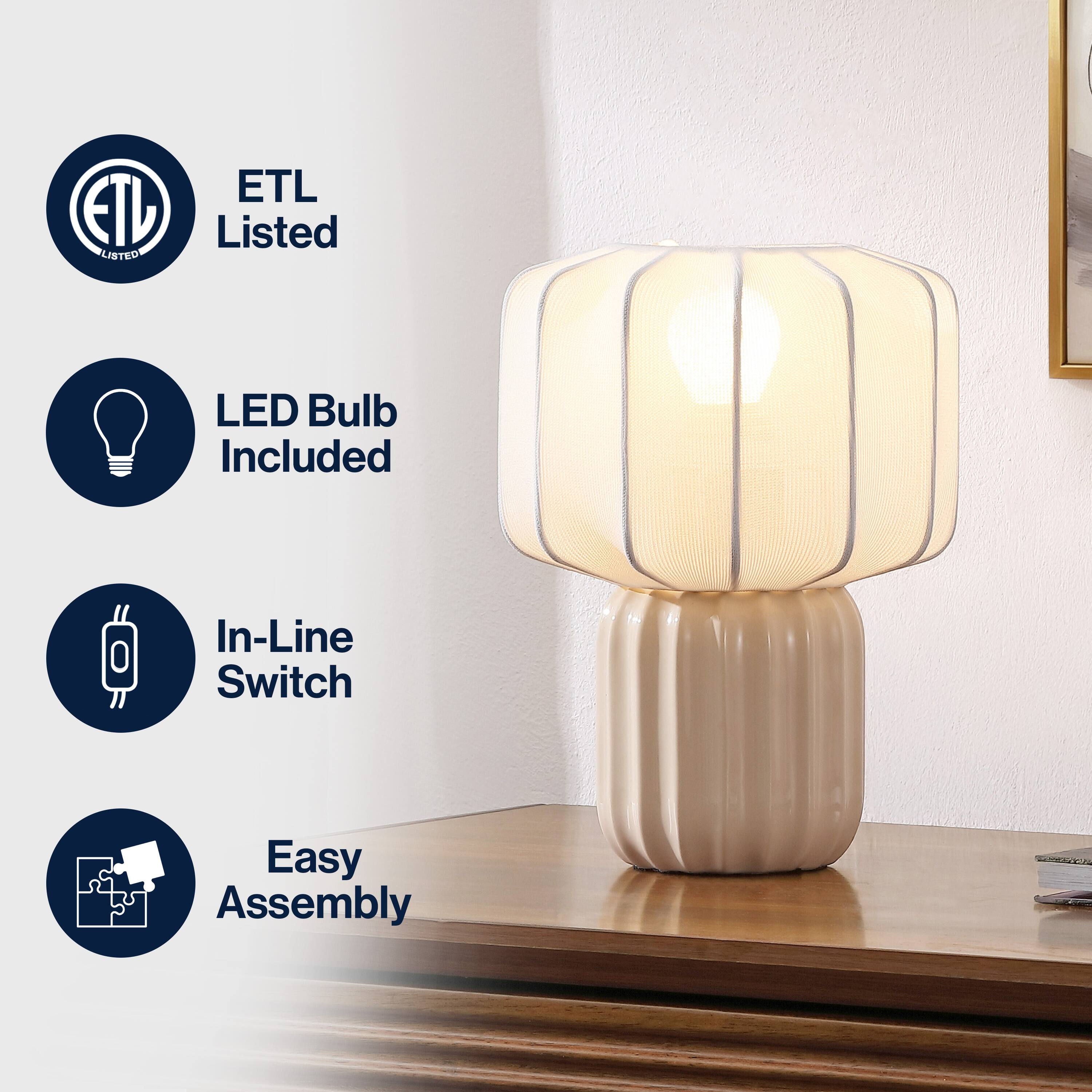 ETL Listed LED Bulb Included In-Line Switch Easy Assembly