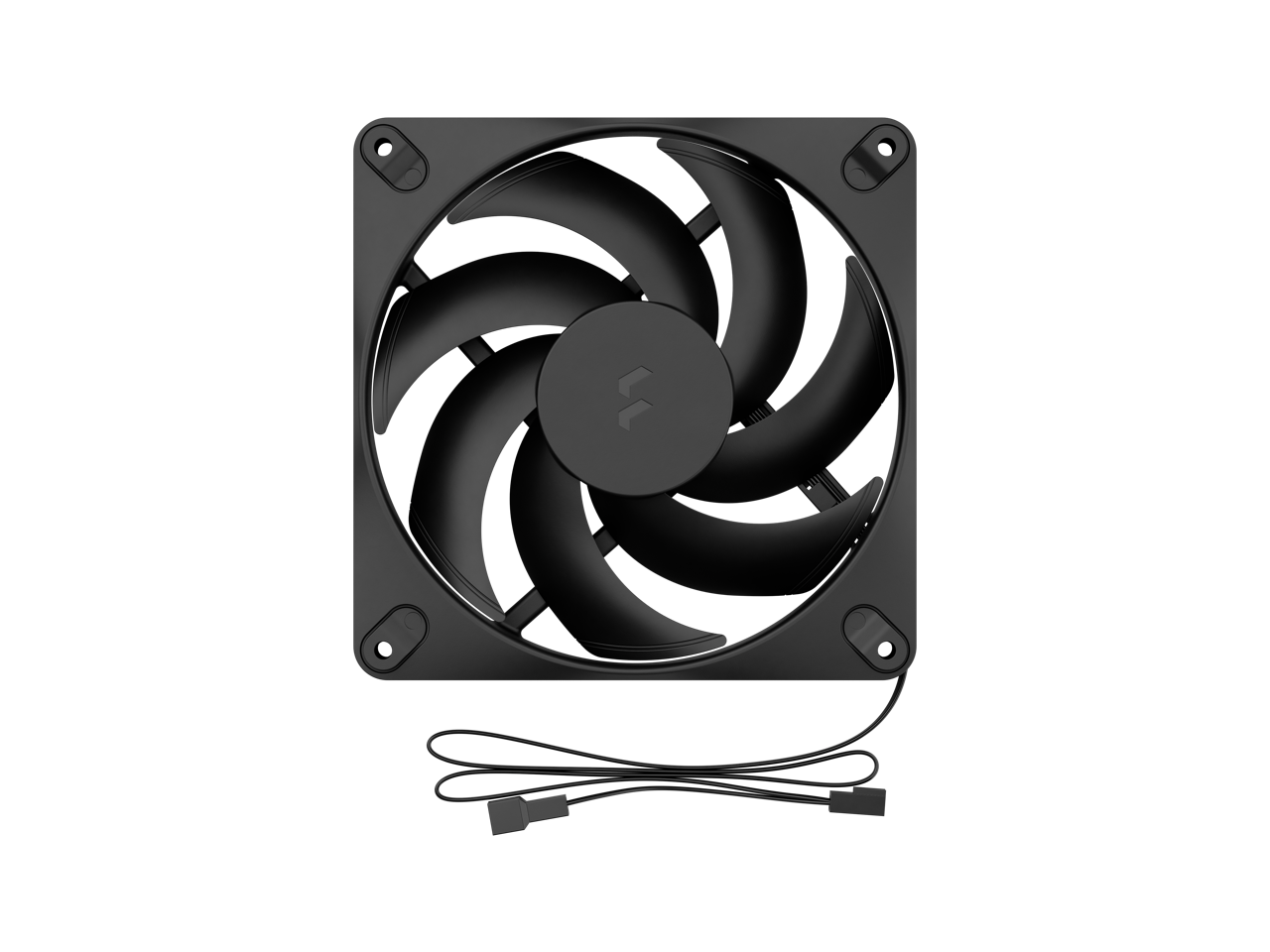 Alt View 5. Fractal Design - Fractal Design Dynamic 3 140mm Black PWM Fan, Rifle Bearing, 7-Blade, Daisy-Chain, 350-1800 RPM - Black.