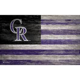 Fan Creations - Colorado Rockies 11'' x 19'' Distressed Flag Sign - Multicolor