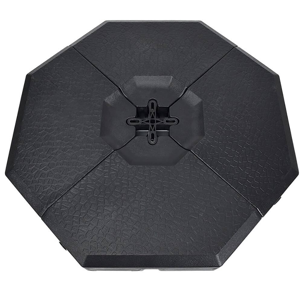 Front. Kadyn - Outdoor Umbrella Base 4 Pieces Patio Cantilever Offset Umbrella Weights Base Plate Set Black - Black.