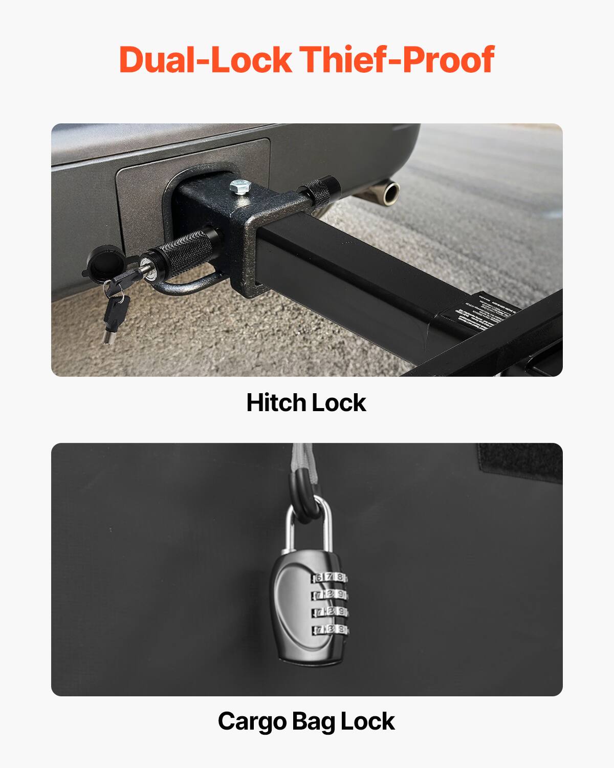 Dual-Lock Thief-Proof Hitch Lock Cargo Bag Lock