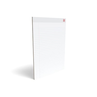 Alt View 2. TRU RED - Notepad, 8.5" x 11.75", Wide Ruled, 50 Sheets/Pad, Dozen Pads/Pack - White.