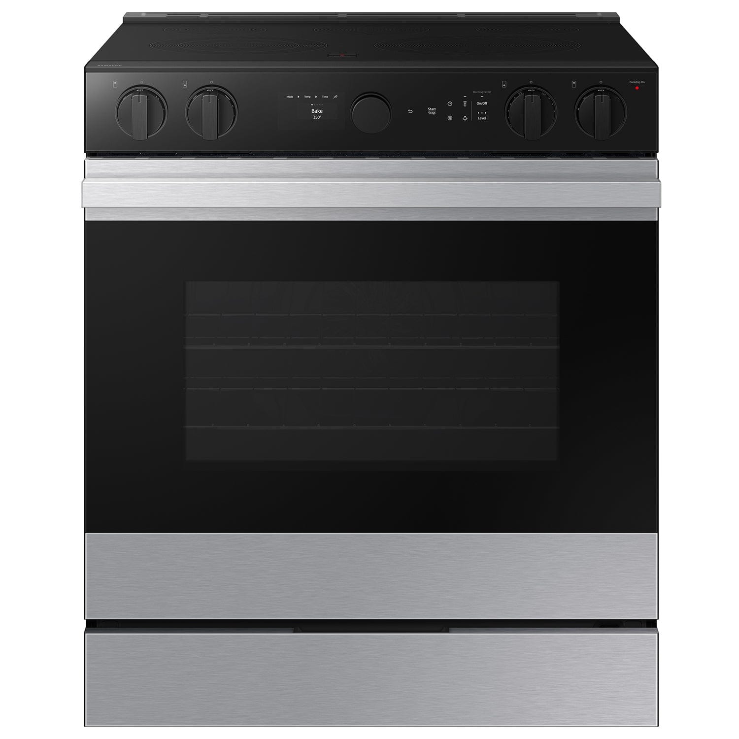 Front. Samsung - Bespoke Smart Slide-In Electric Range 6.3 cu. ft. with Air Sous Vide & Air Fry - Stainless Steel.