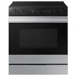 Samsung - Bespoke Smart Slide-In Electric Range 6.3 cu. ft. with Air Sous Vide & Air Fry - Stainless Steel