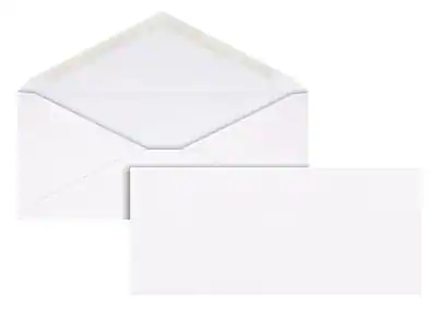 Front. Quality Park - #10 Business Envelope, 4-1/8" x 9-1/2", 50/Box - White.