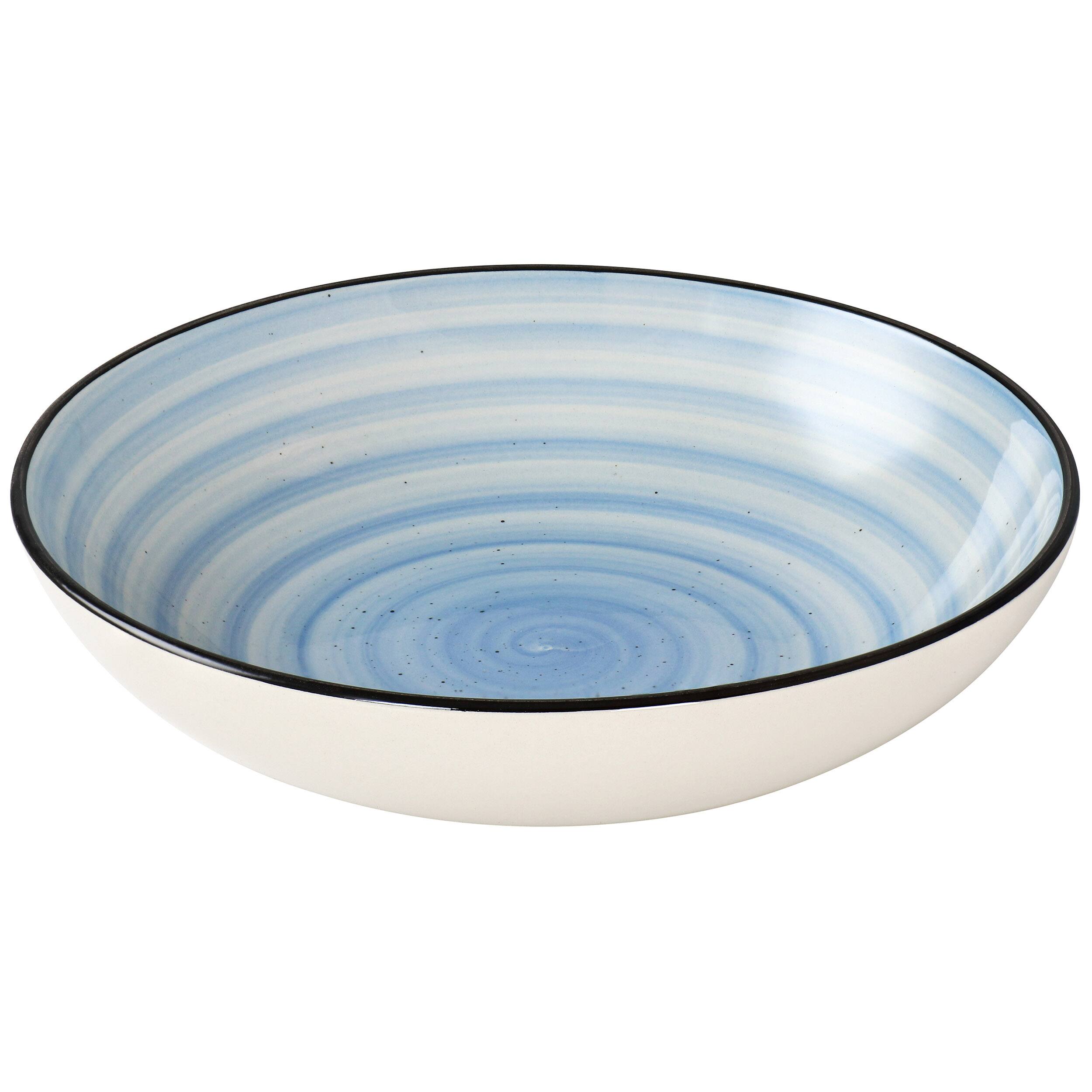 Alt View 3. Elama - Elama Gia 24 Piece Round Stoneware Dinnerware Set in Light Blue - Light Blue.