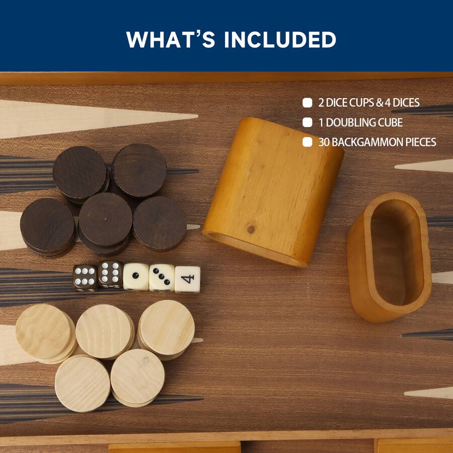 Backamon Game GSE Games & Sports Expert Premium Wooden Folding Inlay Backgammon Board ...