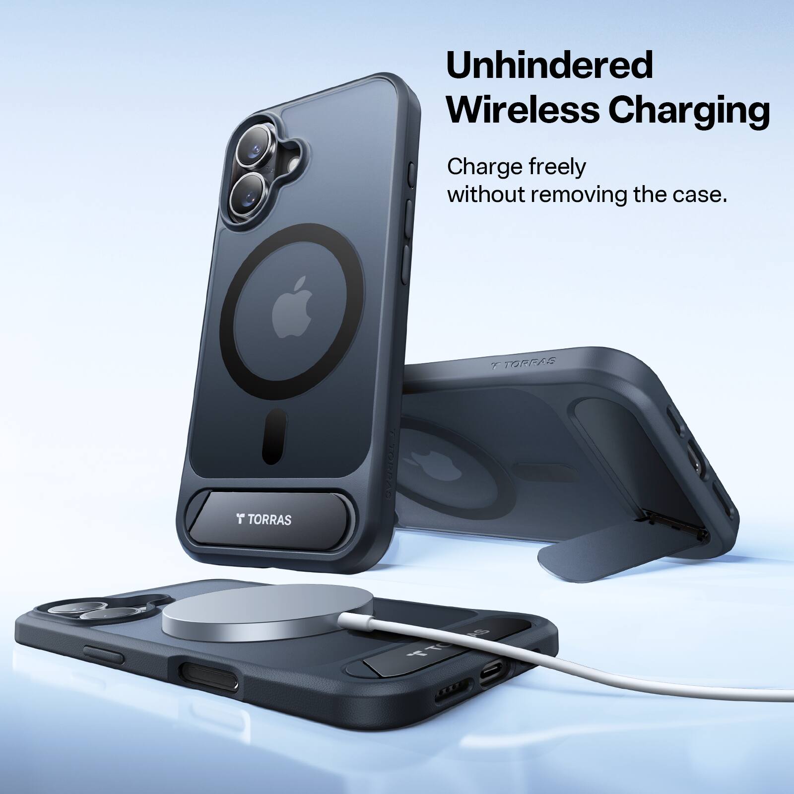 Unhindered Wireless Charging  
Charge freely without removing the case.  

Y TORRAS  
LOBUVO  
T TORRAS  
AS TTO 7