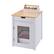 Front. TRINITY - 20" White Litter Box Enclosure End Table w/ Drawer - White.