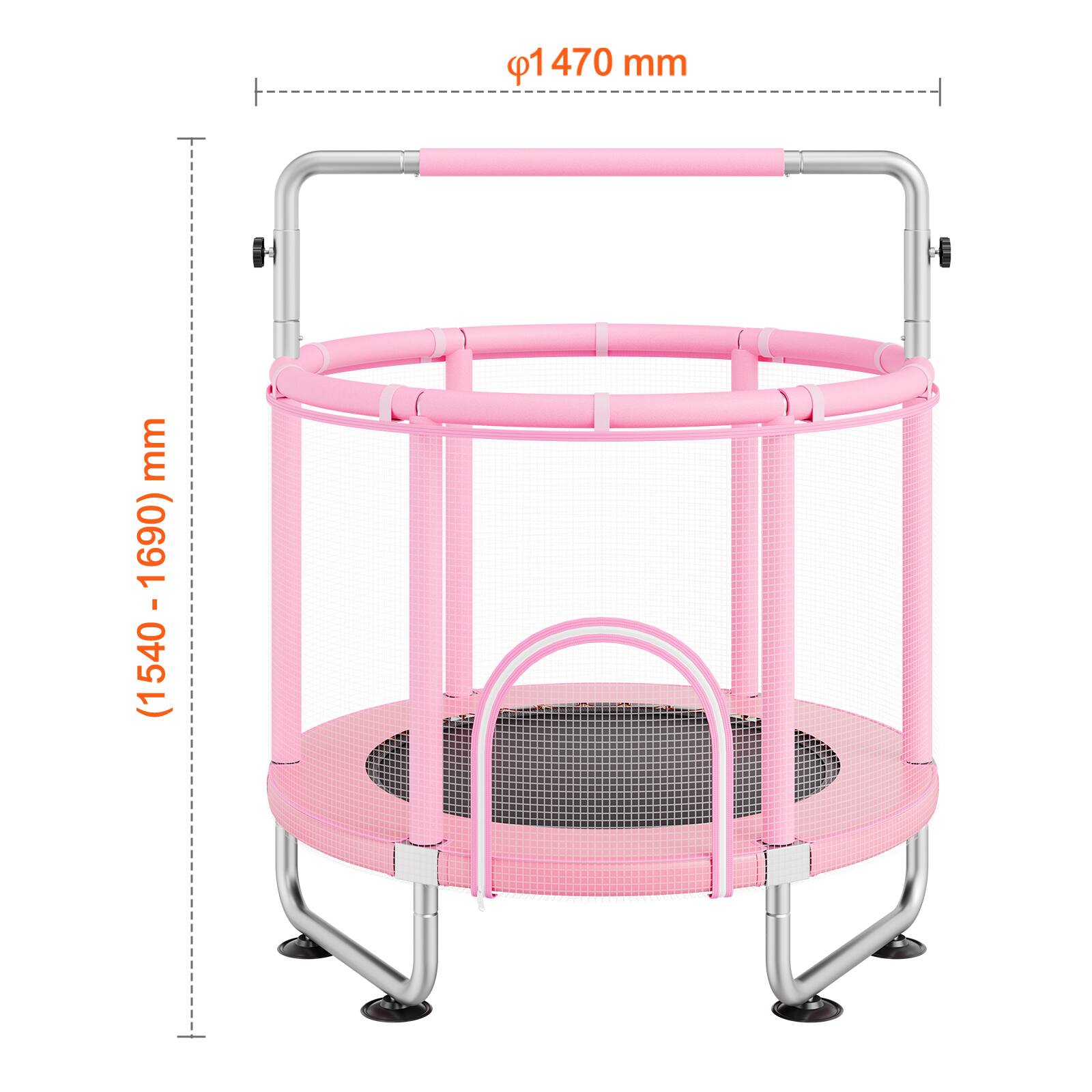 The corrected text from the image is:

- Diameter: 1470 mm
- Height: 590 mm (16-40 mm)