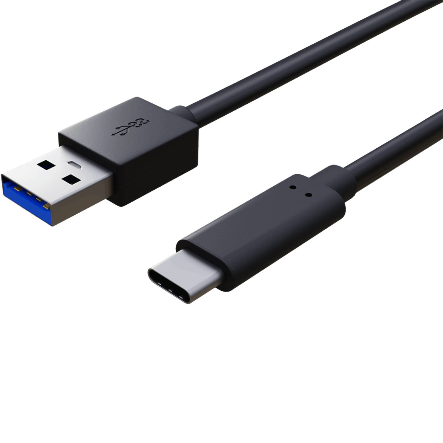 Front. Sanoxy - 1m/3ft USB 3.2 Gen 2 A Male to C Male Cable 10G Black - Black.
