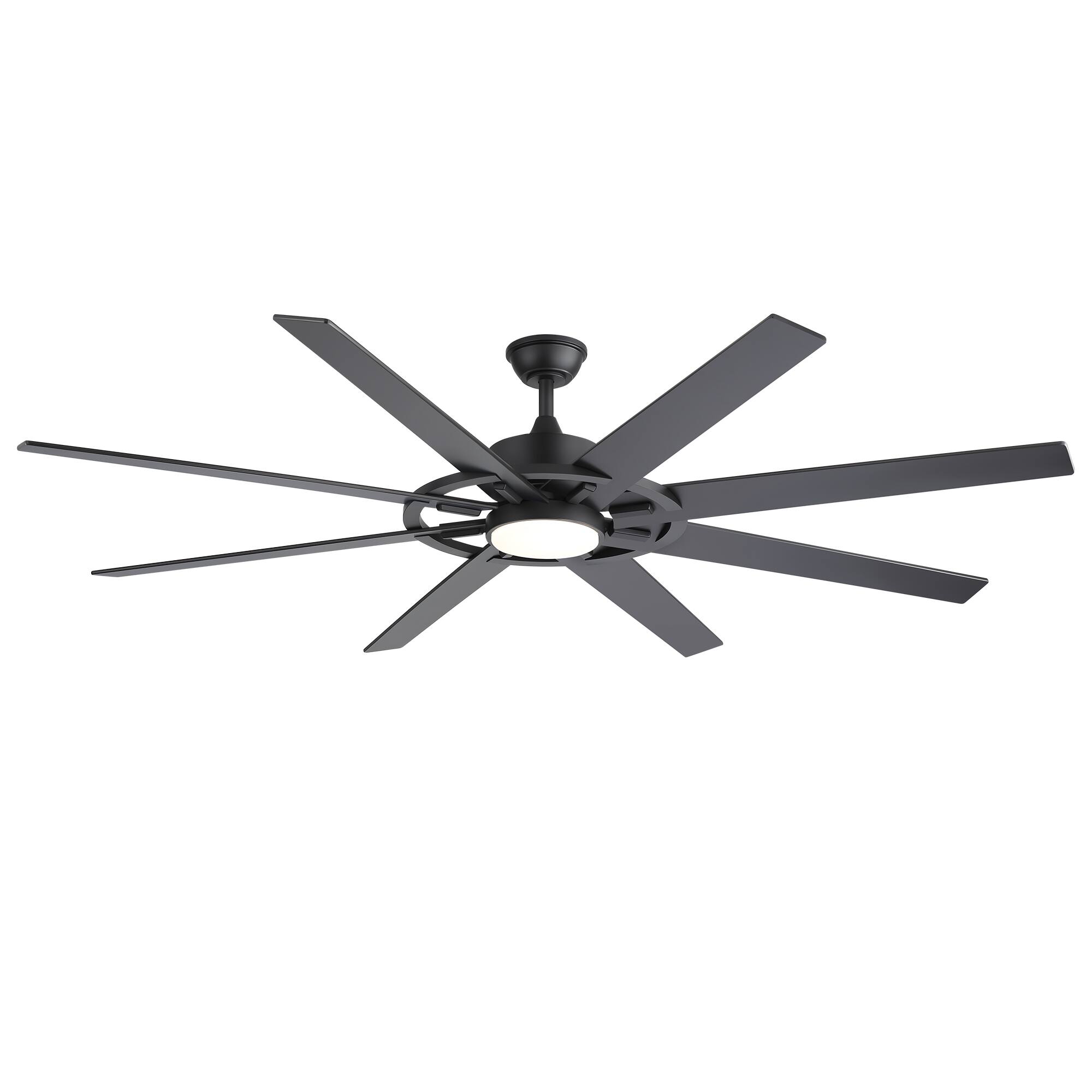 Breezary - 72-Inch Ceiling Fan with LED Light, 8 Plywood Blades, 6-Speed Remote, Timer, Tri-Color Dimmable Light, Dual Downrods - 72-Inch Black price history on PriceWatchPro