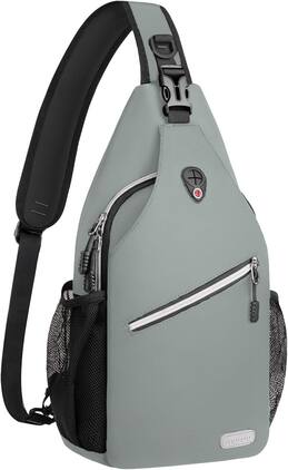 mosiso - Sling Backpack Multipurpose Crossbody Shoulder Bag Travel Hiking Daypack - Sage Green